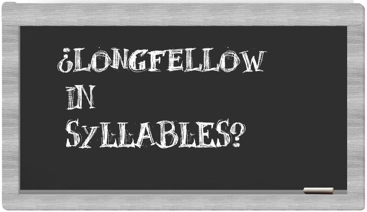¿Longfellow en sílabas?