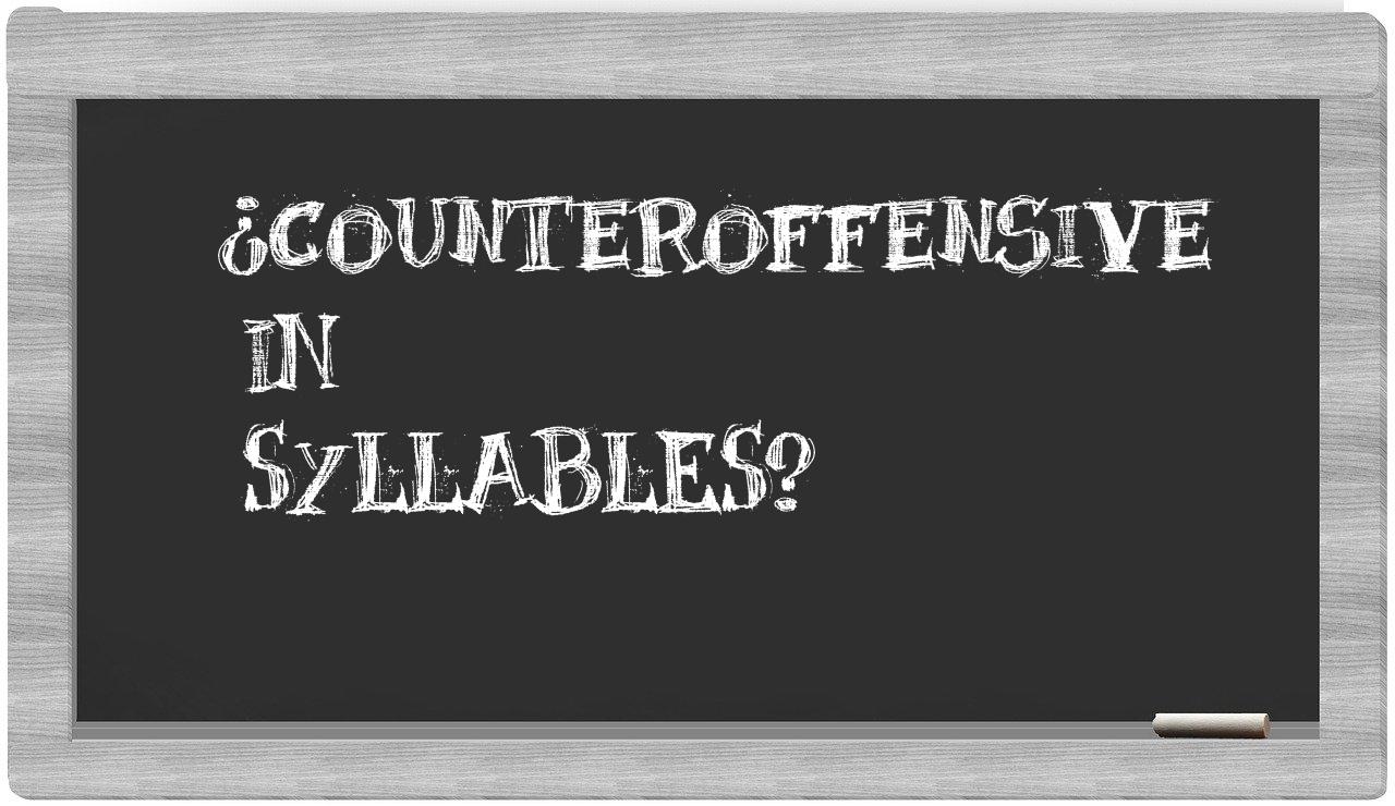 counteroffensive in syllables