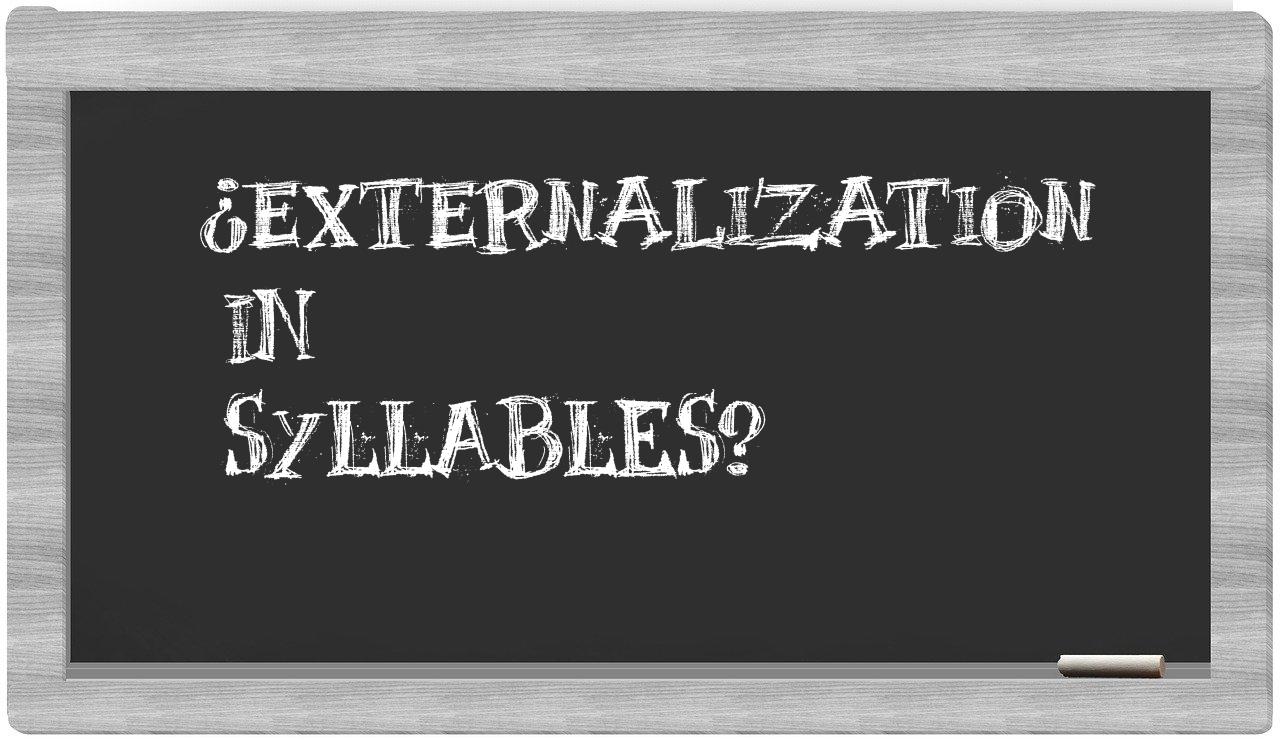 ¿externalization en sílabas?