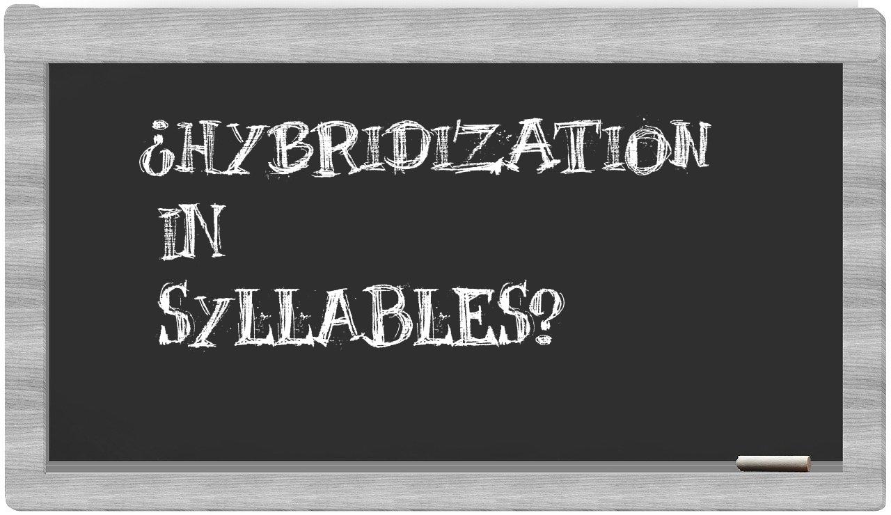 ¿hybridization en sílabas?