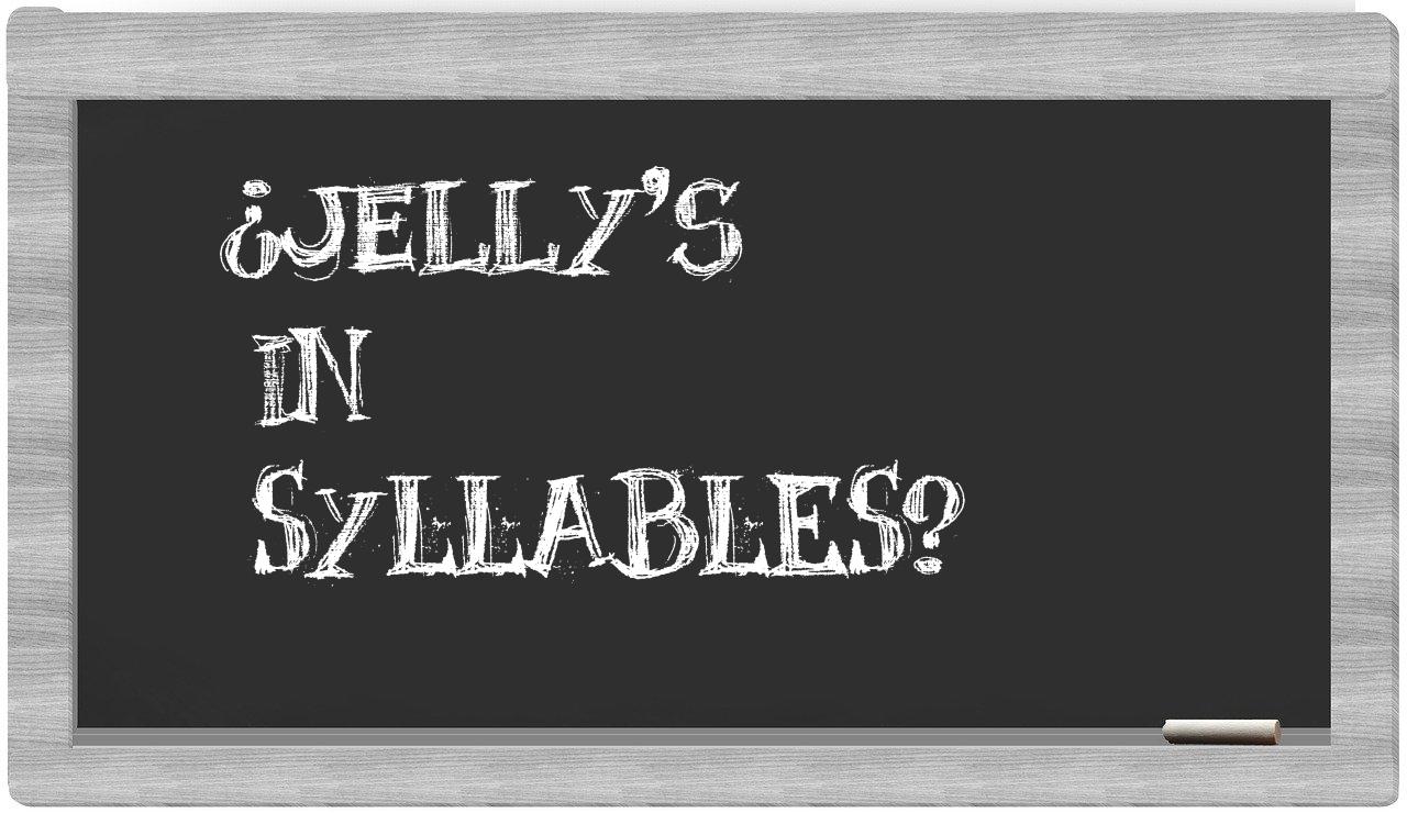 ¿jelly's en sílabas?