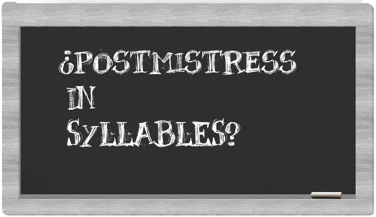 postmistress in syllables
