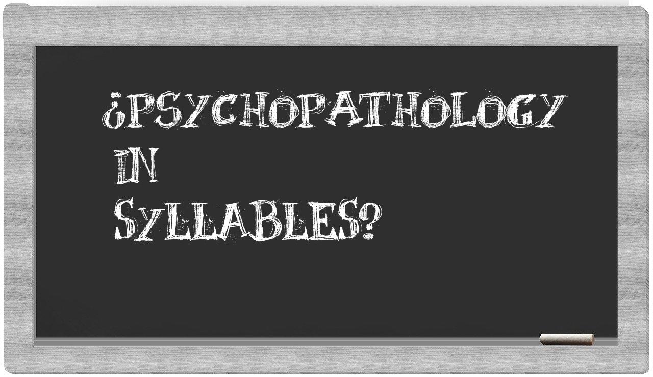 psychopathology in syllables