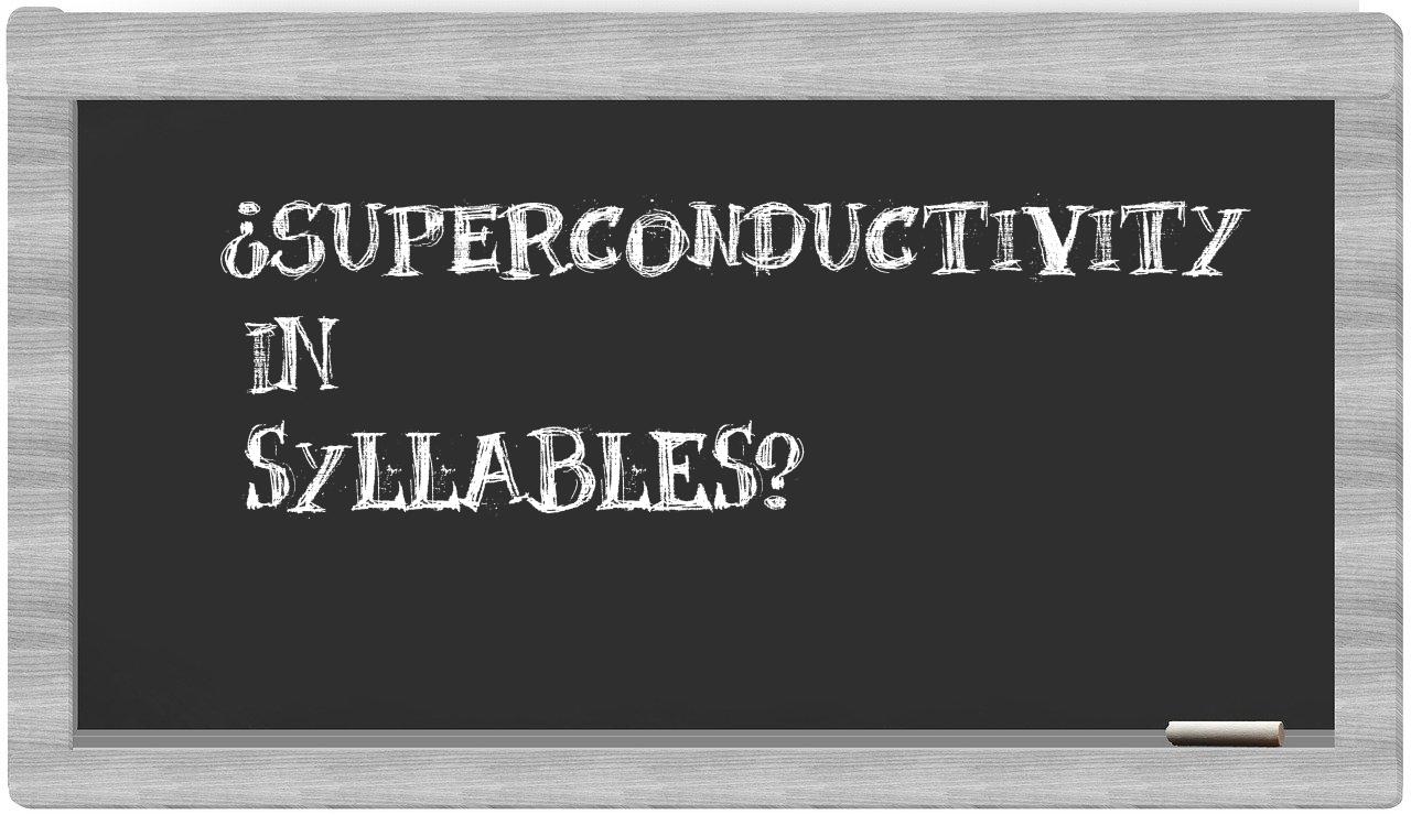 superconductivity in syllables