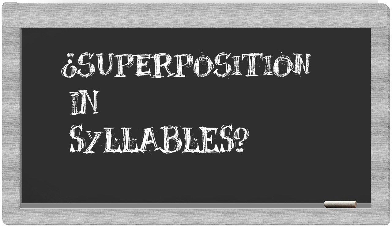 superposition in syllables