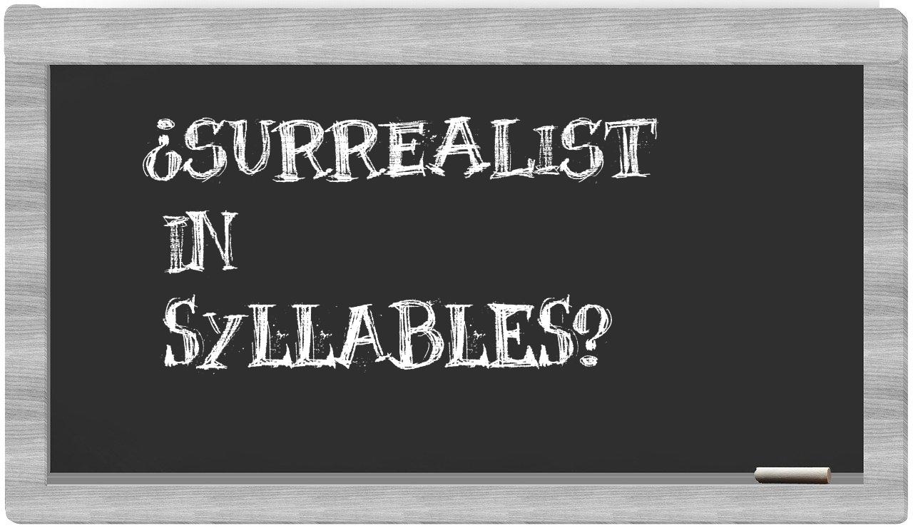 surrealist in syllables