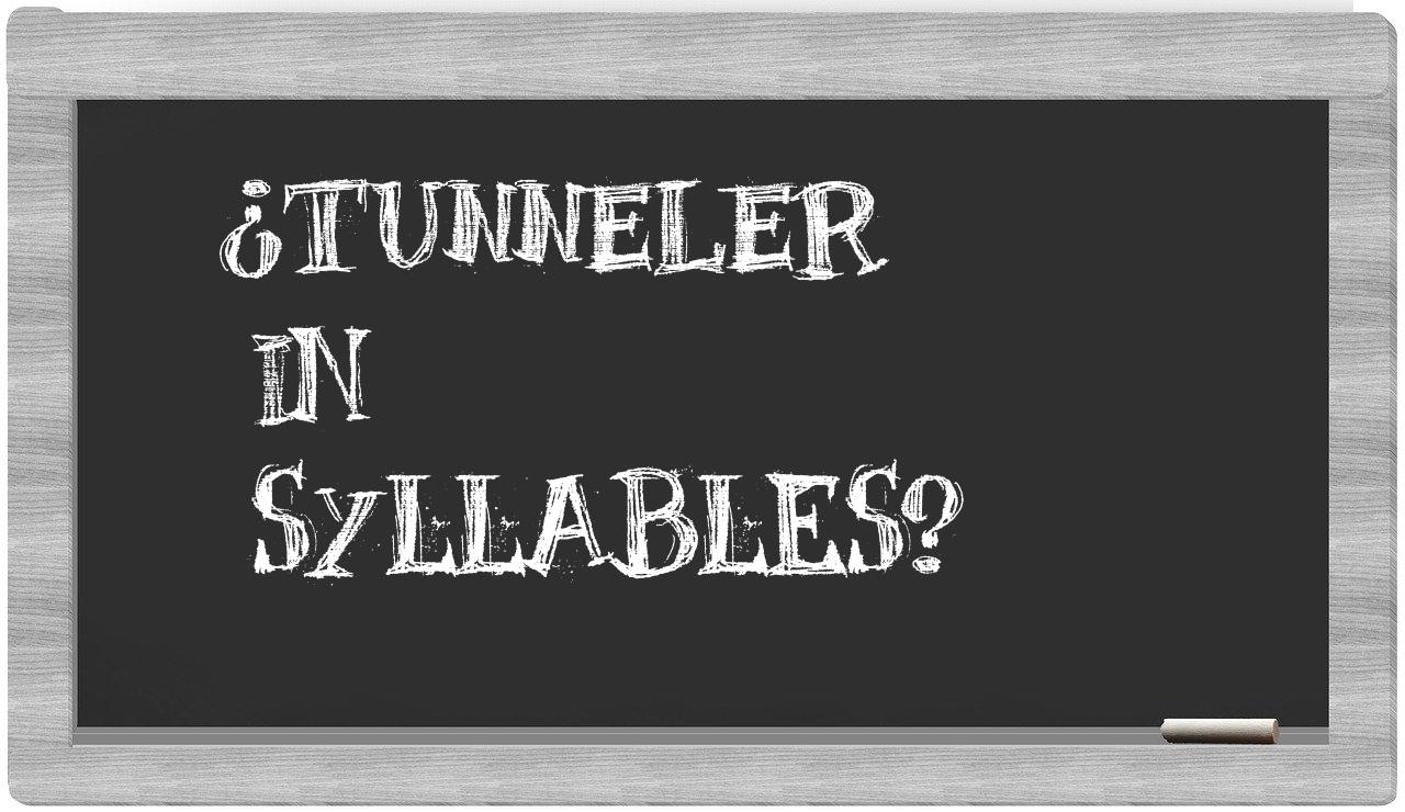 tunneler in syllables