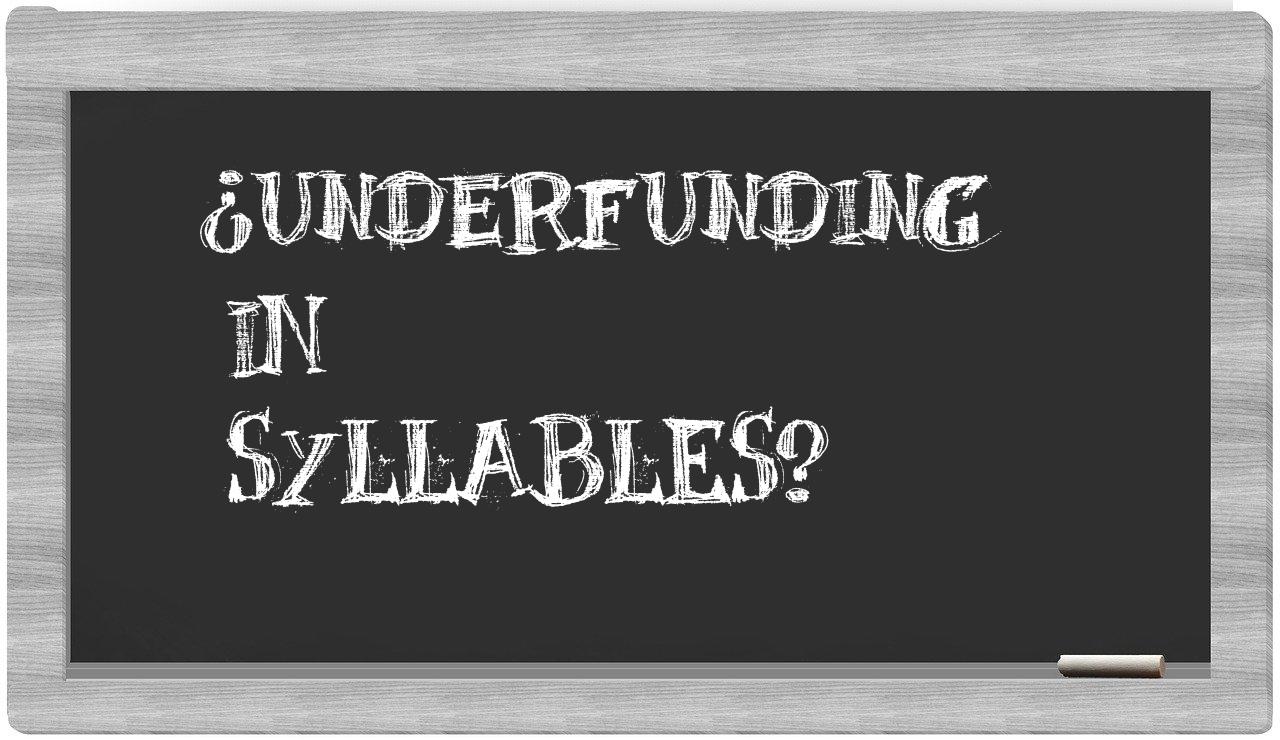 ¿underfunding en sílabas?