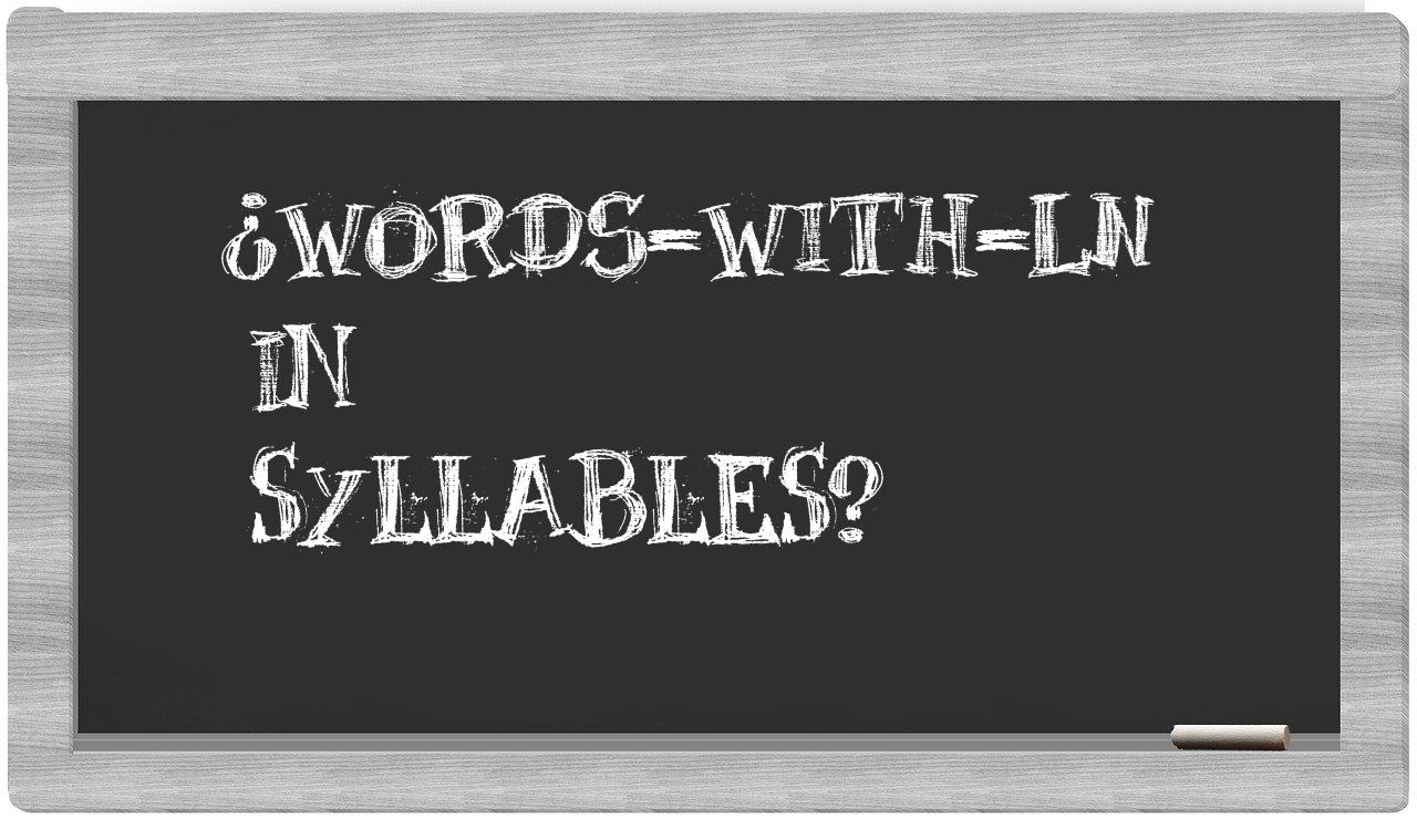 ¿words-with-Ln en sílabas?