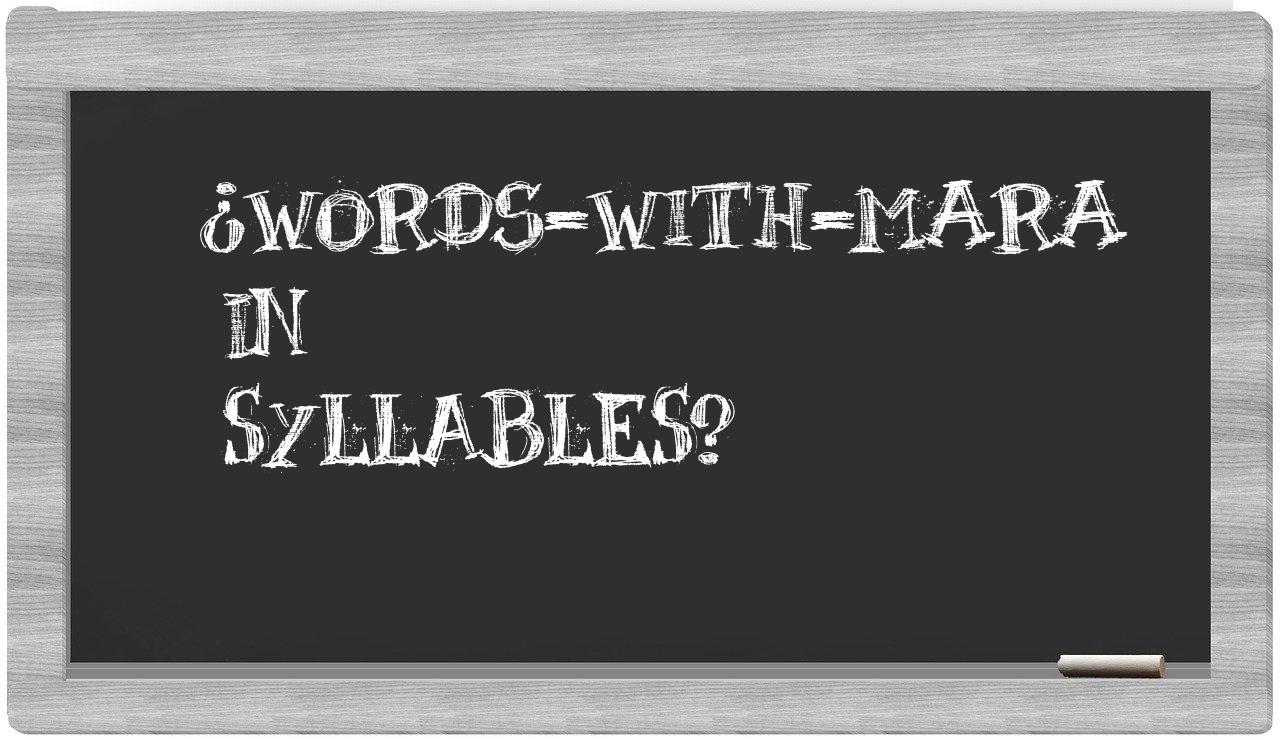 ¿words-with-Mara en sílabas?